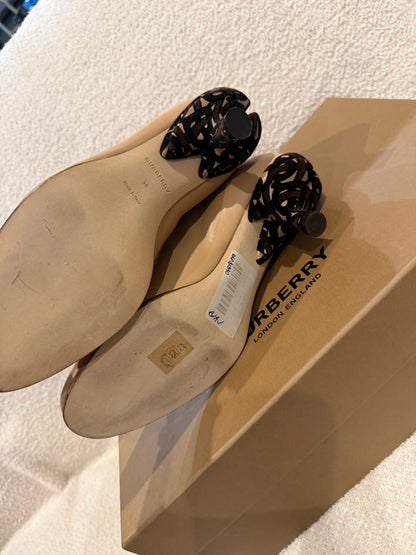 Burberry beige leather Jamila boots size 38