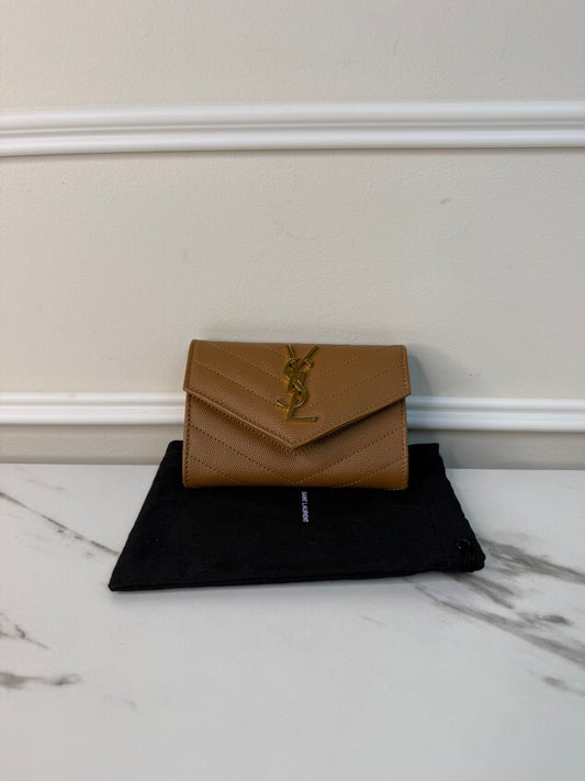 Saint Laurent Cassandre Matelassé small envelope wallet