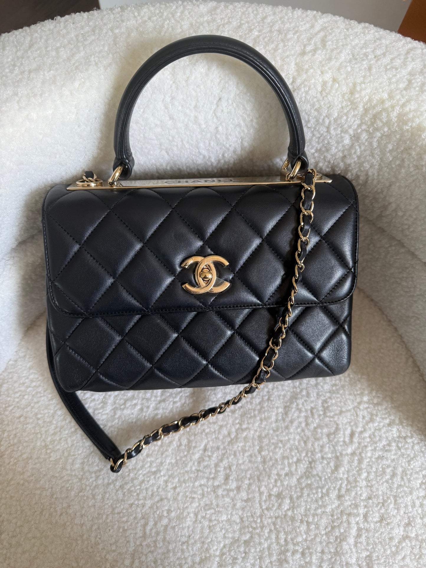 Chanel Trendy CC black with GHW Small