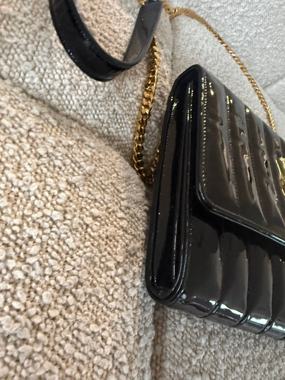 Saint Laurent Small Vicky Quilted Patent