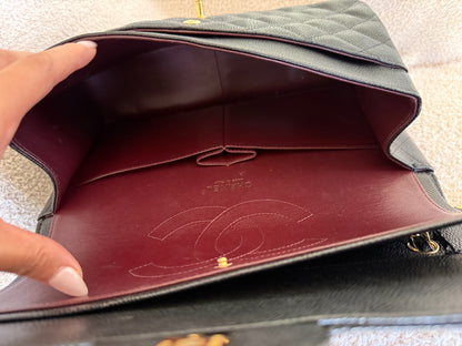 Chanel Classic flap jumbo black caviar with GHW