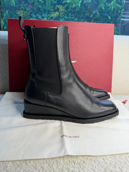 Salvador Ferragamo Low Wedge Boots