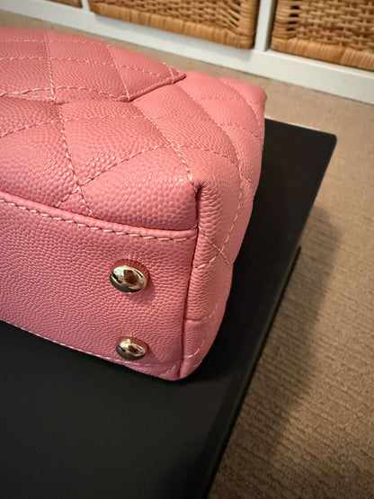Chanel Coco handle small caviar pink LGHW