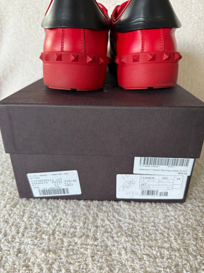 Valentino Garavani Open Low 'Logo Print - Red' leather sneakers size 44