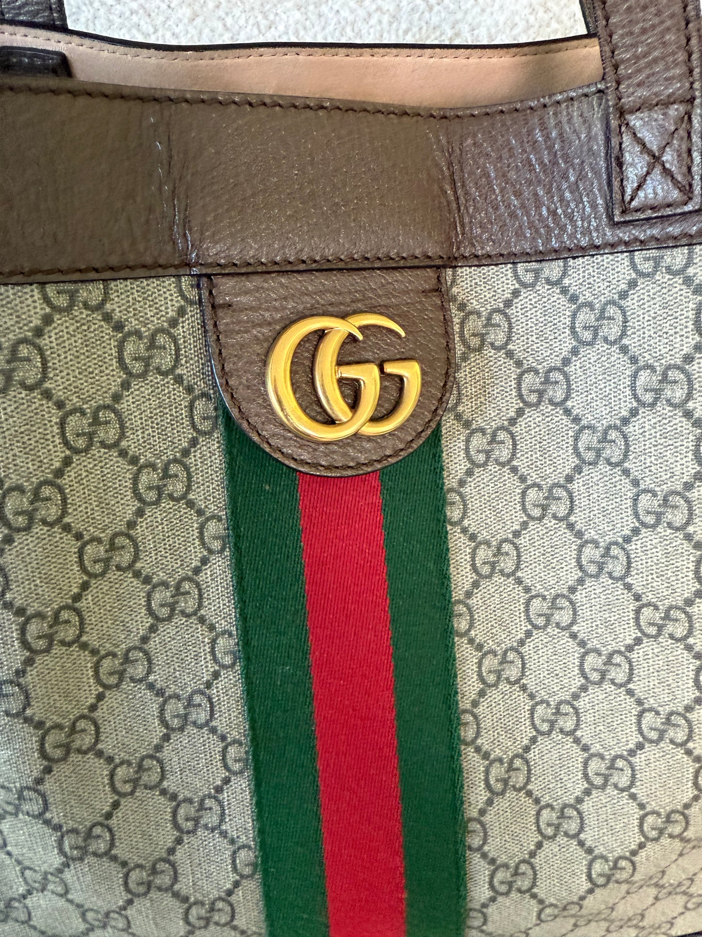 Gucci Ophidia leather tote