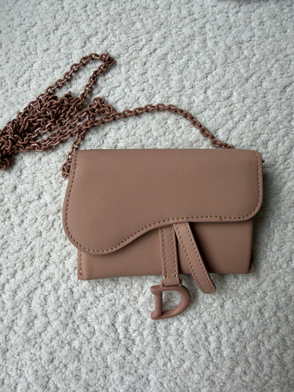 Dior Card Case/ wallet with chain strap