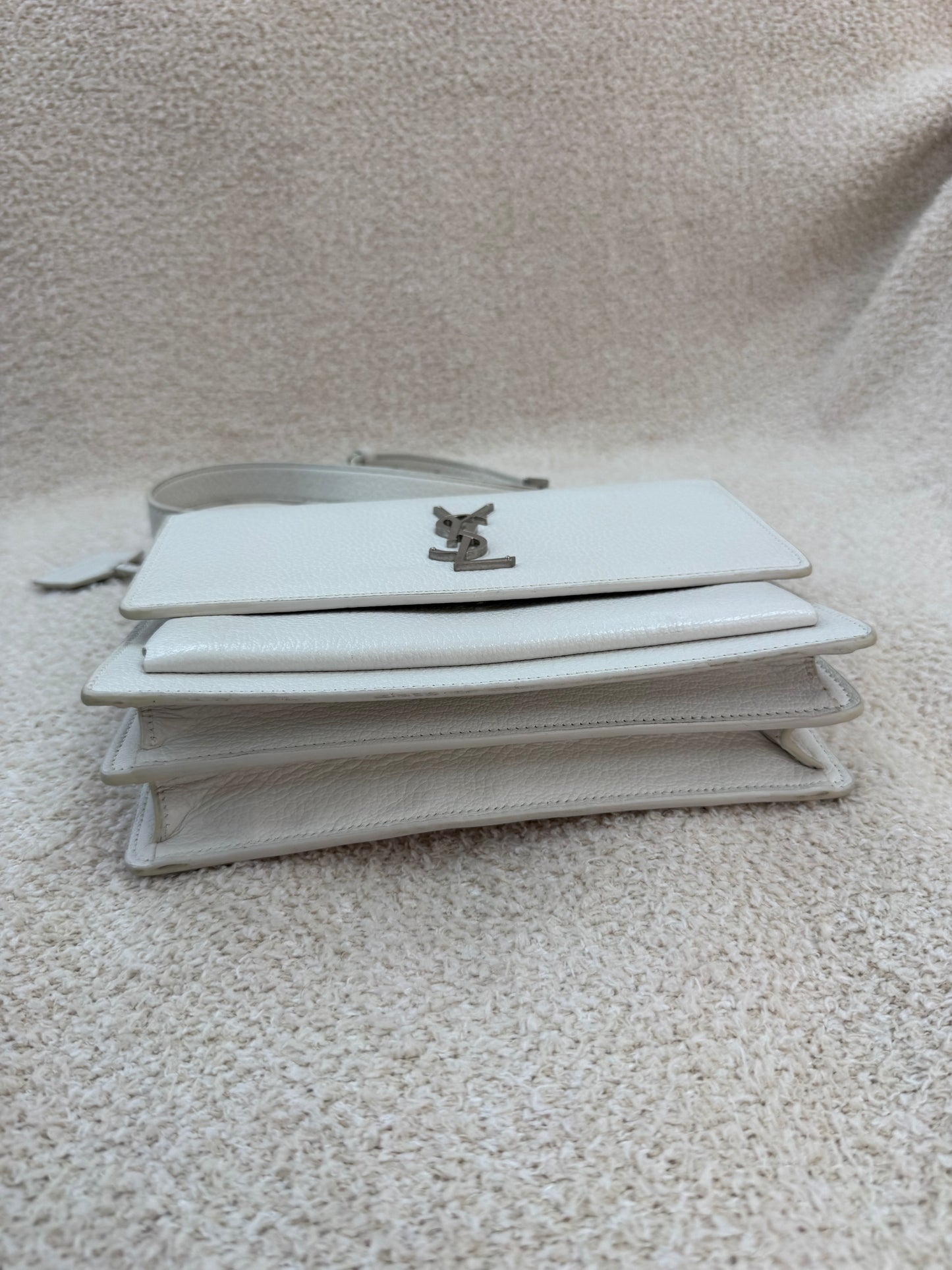 Saint Laurent YSL medium sunset white/silver bag