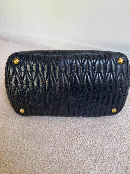 Miu Miu Matelassé Leather Tote Bag