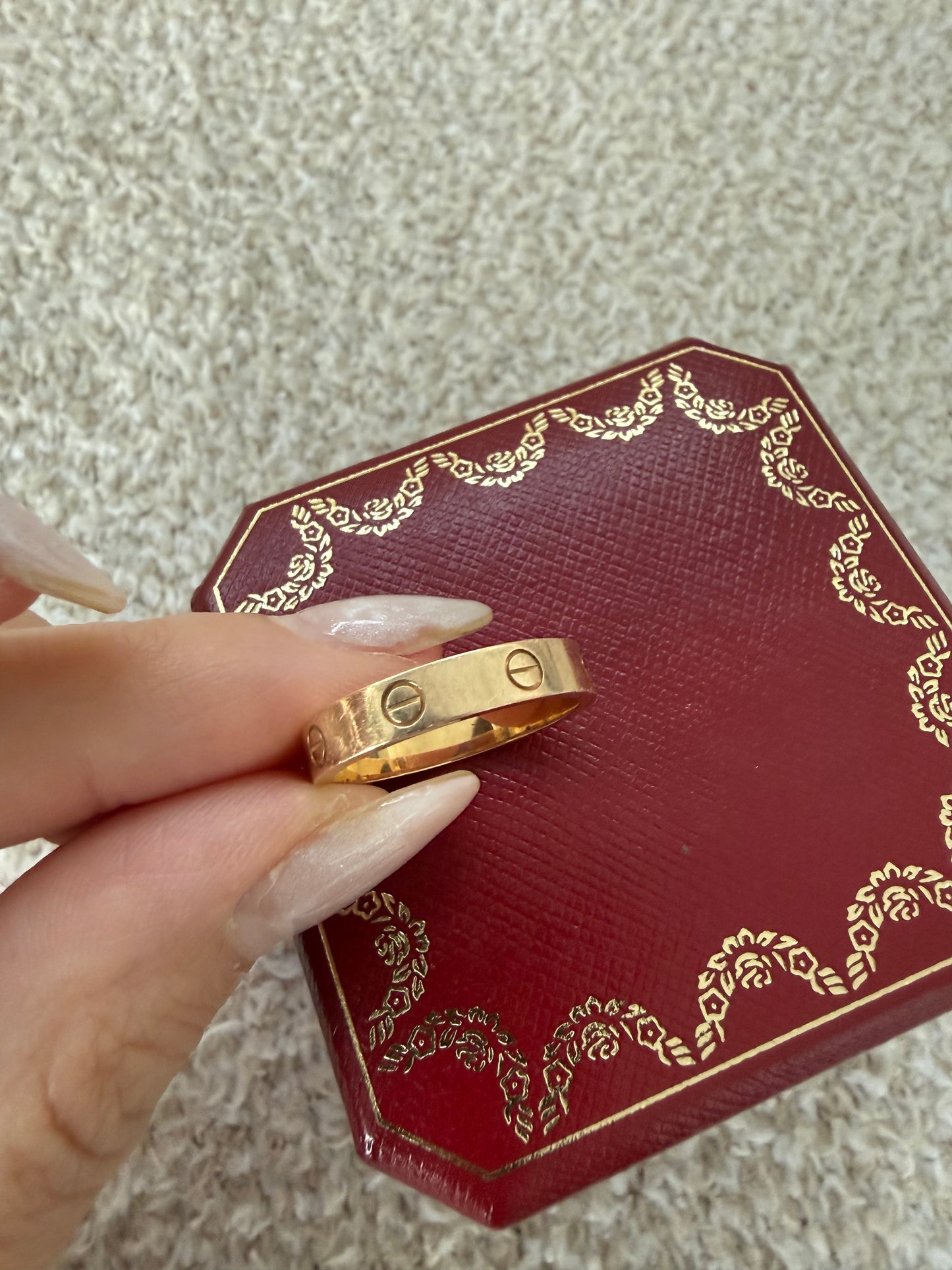 Cartier love ring with diamond size 59
