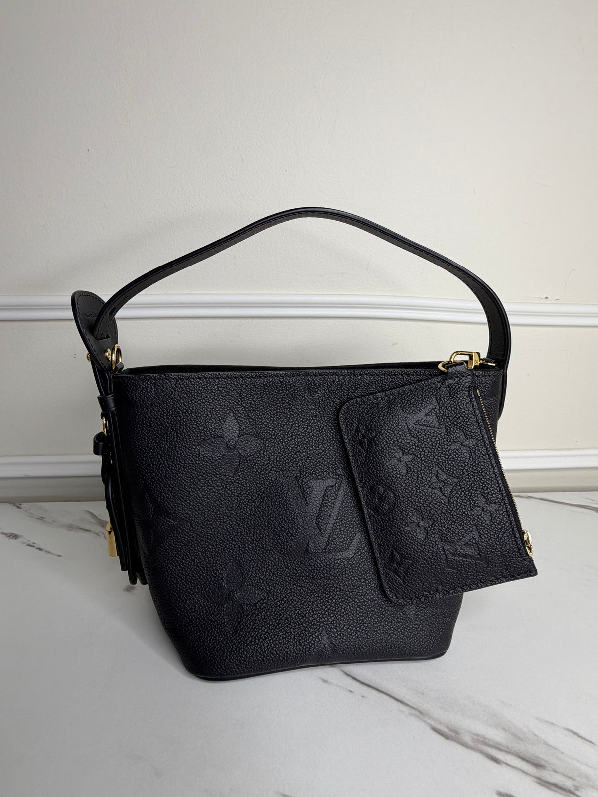 Louis Vuitton CarryAll in Monogram Empreinte Leather – Black