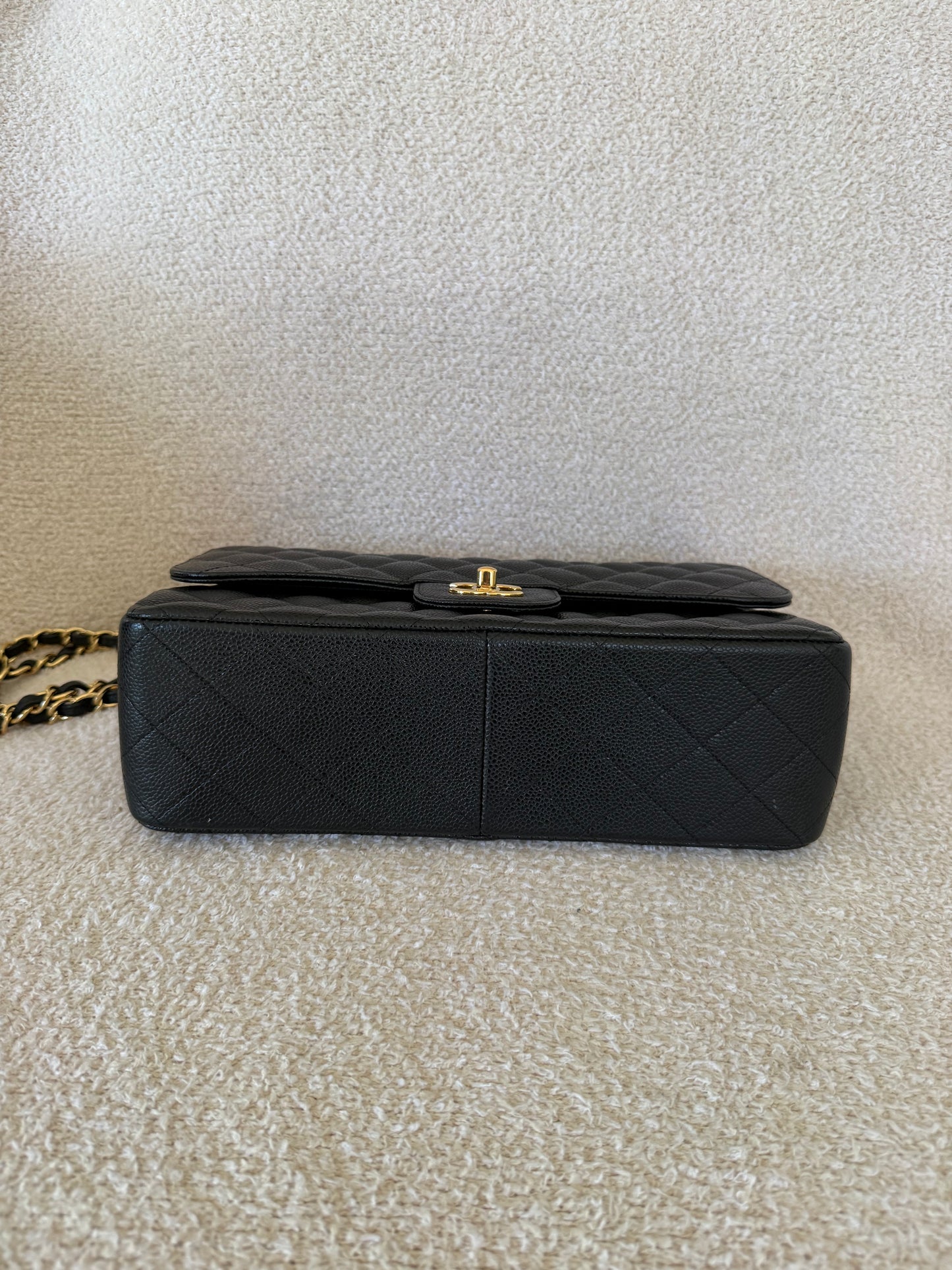 Chanel Classic flap jumbo black caviar with GHW