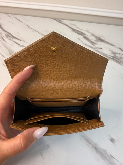 Saint Laurent Cassandre Matelassé small envelope wallet
