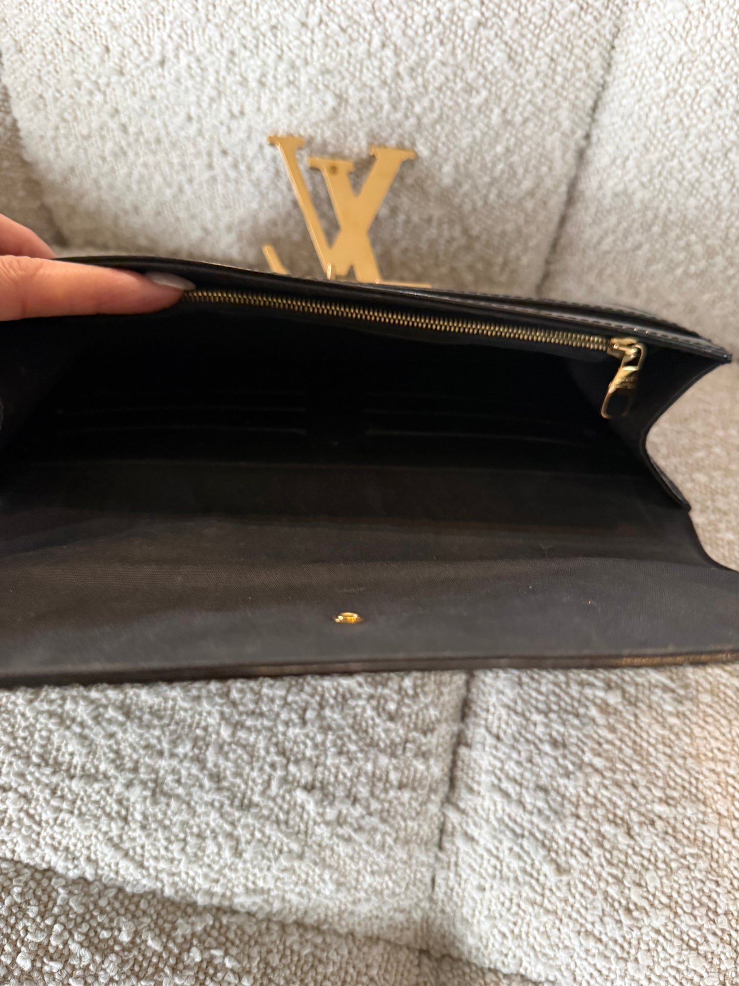 Louis Vuitton Black Vernis Patent Leather Clutch
