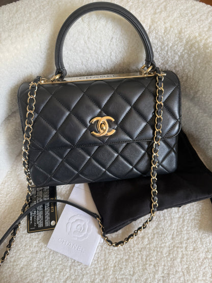 Chanel Trendy CC black with GHW Small