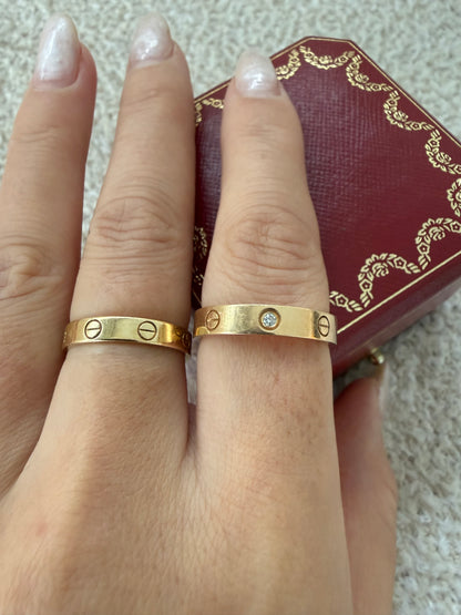 Cartier love ring with diamond size 59