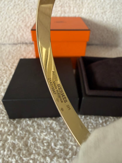 Hermes’ Collier de chien bracelet 18k yellow gold small model