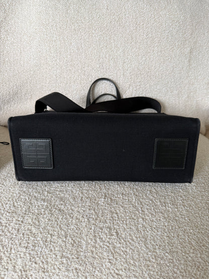 Givenchy black canvas G tote bag