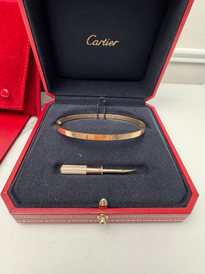 Cartier Love Bracelet, Rose Gold, Small version, Size 20