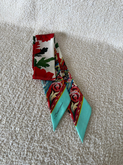 Dolce & Gabbana floral silk scarf