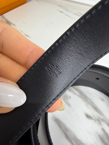 Prada Saffiano Leather Belt with Triangle Logo