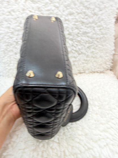 Lady Dior , Size Small, Grey/ Gold