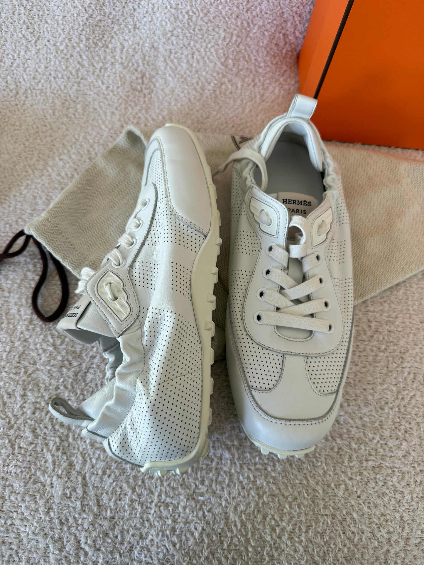 Hermes sneakers size 38.5