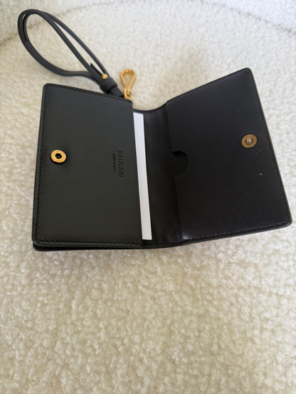 Balmain B Buzz velvet and pearl card holder