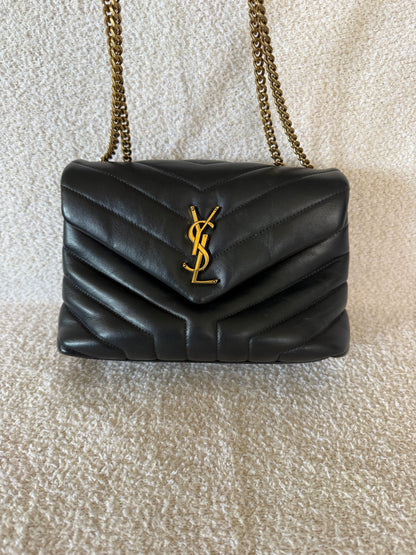 Saint Laurent Loulou small black lambskin bag