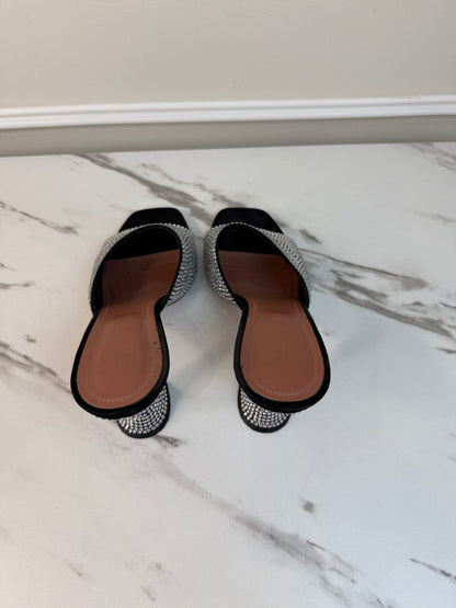 Amina Muaddi Lupita crystal mules size 40