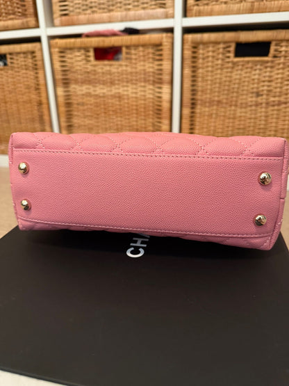 Chanel Coco handle small caviar pink LGHW