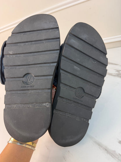 Louis Vuitton Pool Pillow flat comfort mules black size 39