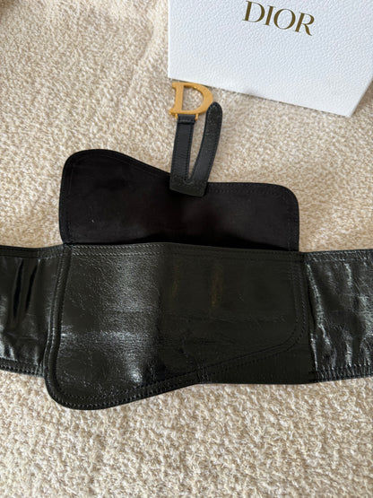 Dior Black Saddle Belt