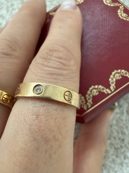 Cartier love ring with diamond size 59