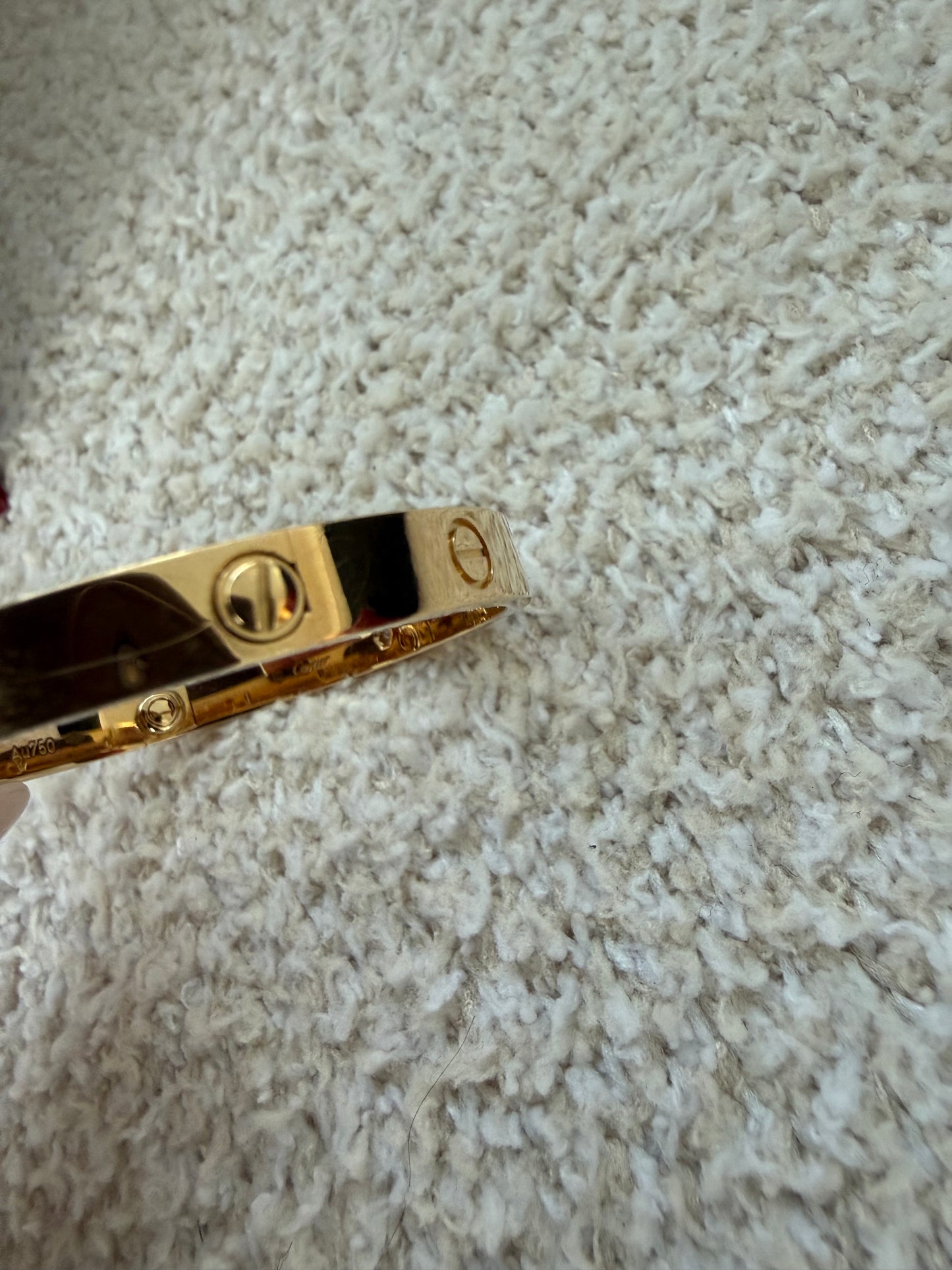 Cartier love bracelet yellow gold with 4 diamonds size 17