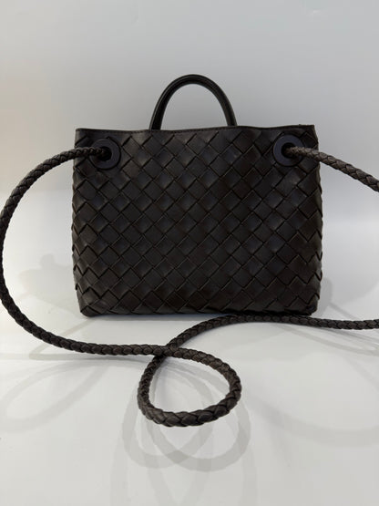 Bottega Veneta Andiamo Small Leather Top Handle Bag