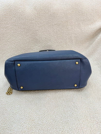 Chanel Calf Skin Blue Tote Bag