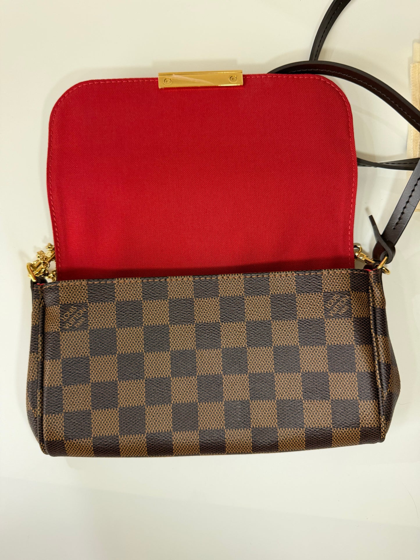 Louis Vuitton Damier Ebene Clutch/ Cross Body Bag, Small size