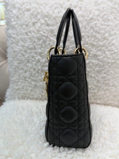 Lady Dior , Size Small, Grey/ Gold