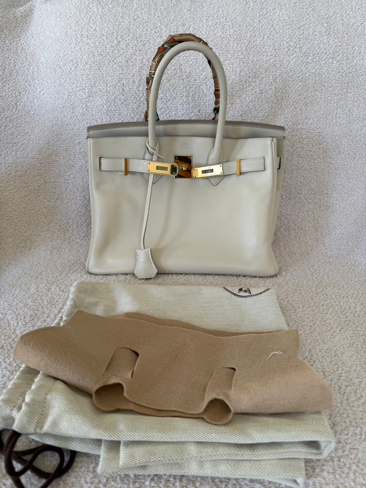 Hermes’ Birkin 30 swift parchemin with ghw