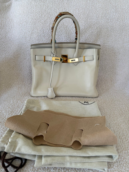 Hermes’ Birkin 30 swift parchemin with ghw