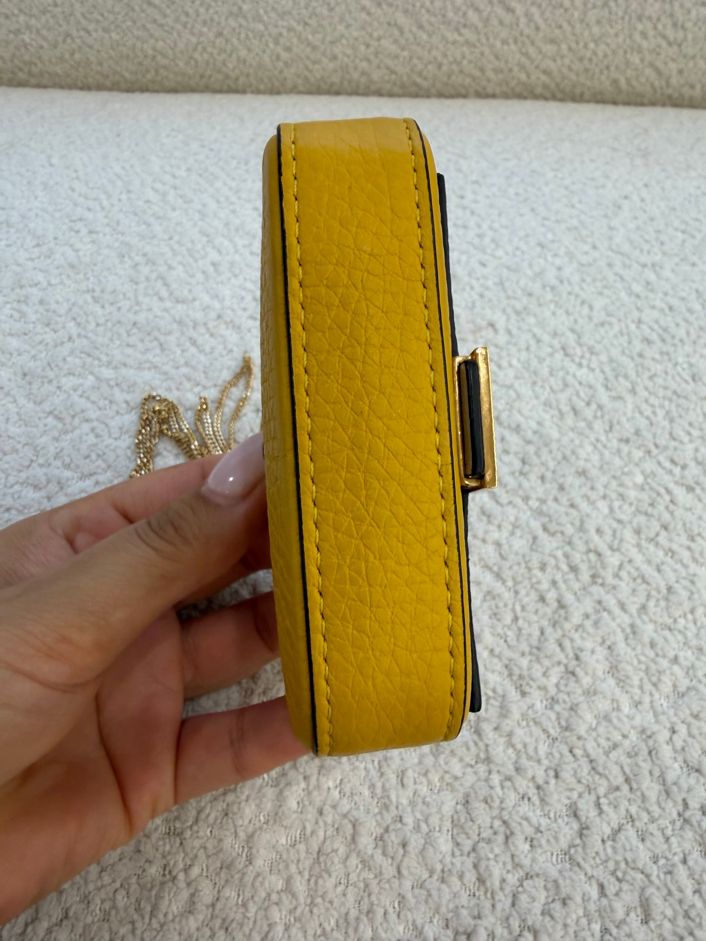Fendi Nano Baguette in yellow