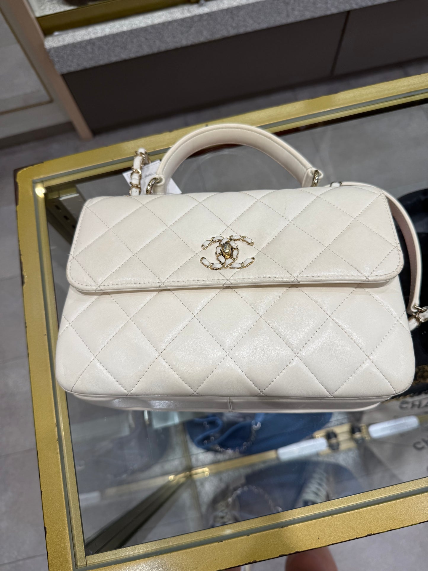 Chanel trendy small white