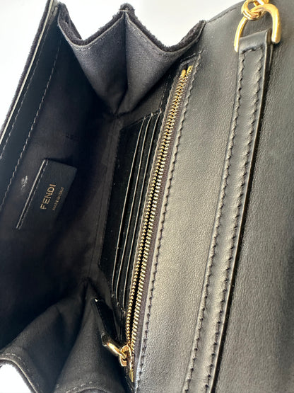 Fendi velvet Kan I Wallet on chain