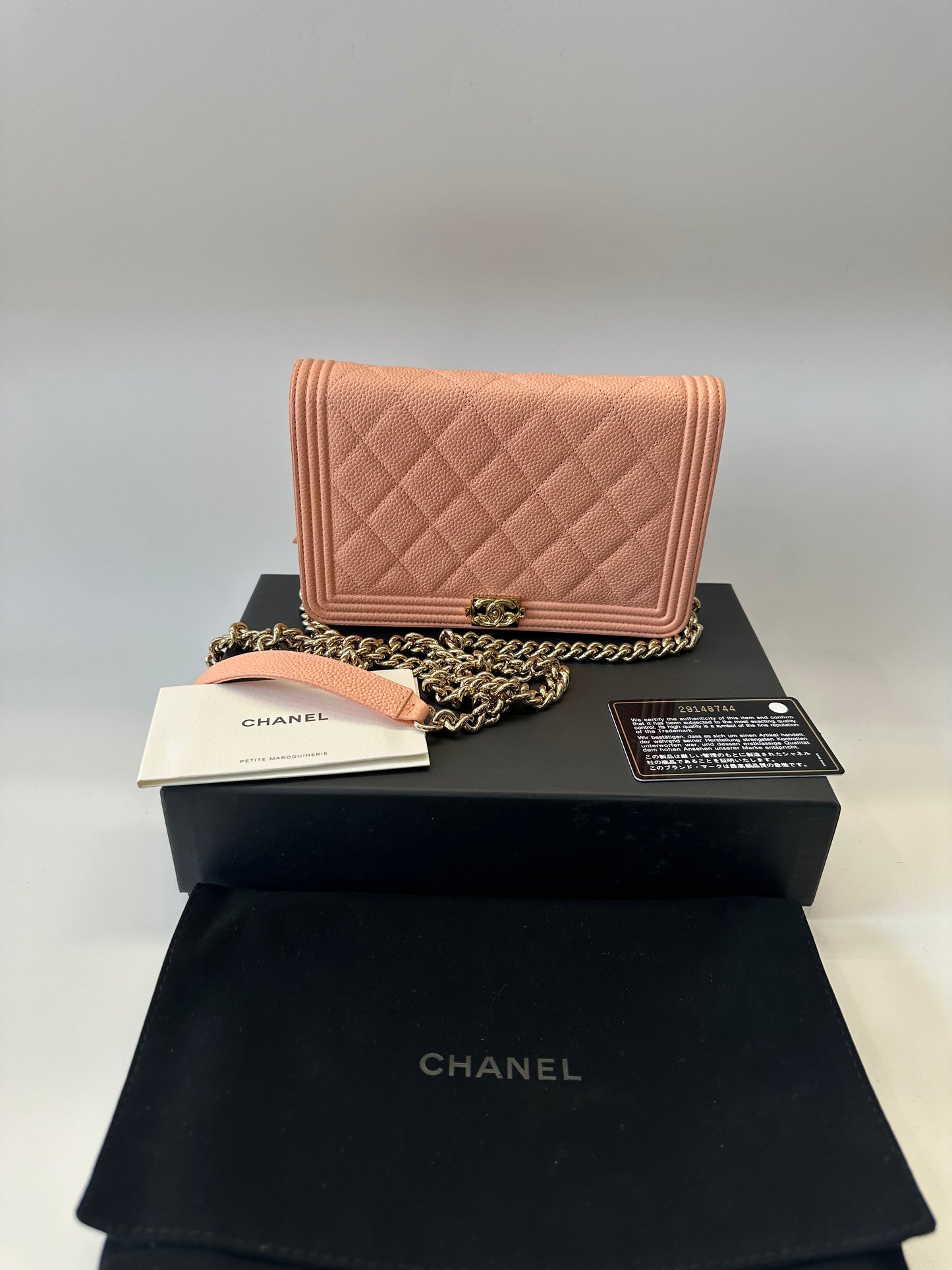 Chanel Boy wallet on chain ghw