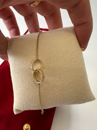 Cartier love bracelet on chain