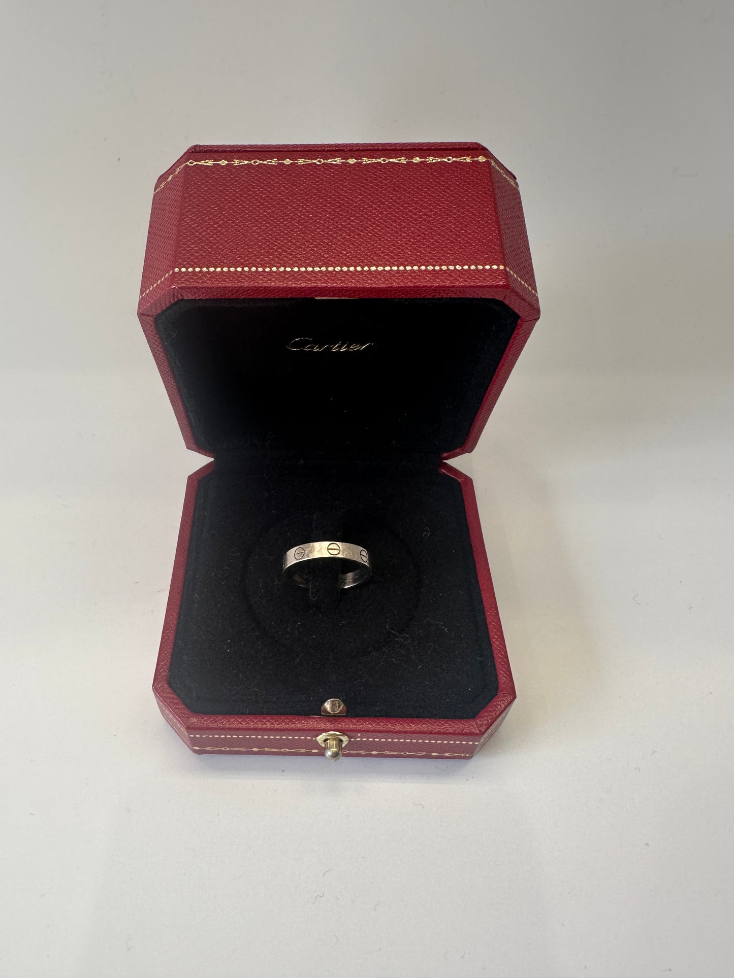 Cartier Love wedding band white gold size 54