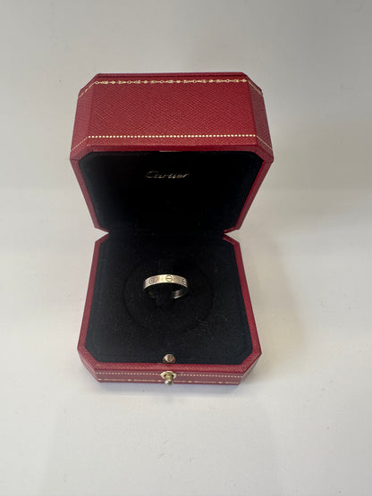 Cartier Love wedding band white gold size 54