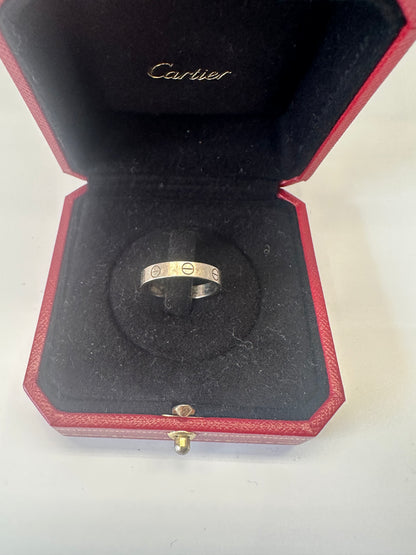 Cartier Love wedding band white gold size 54