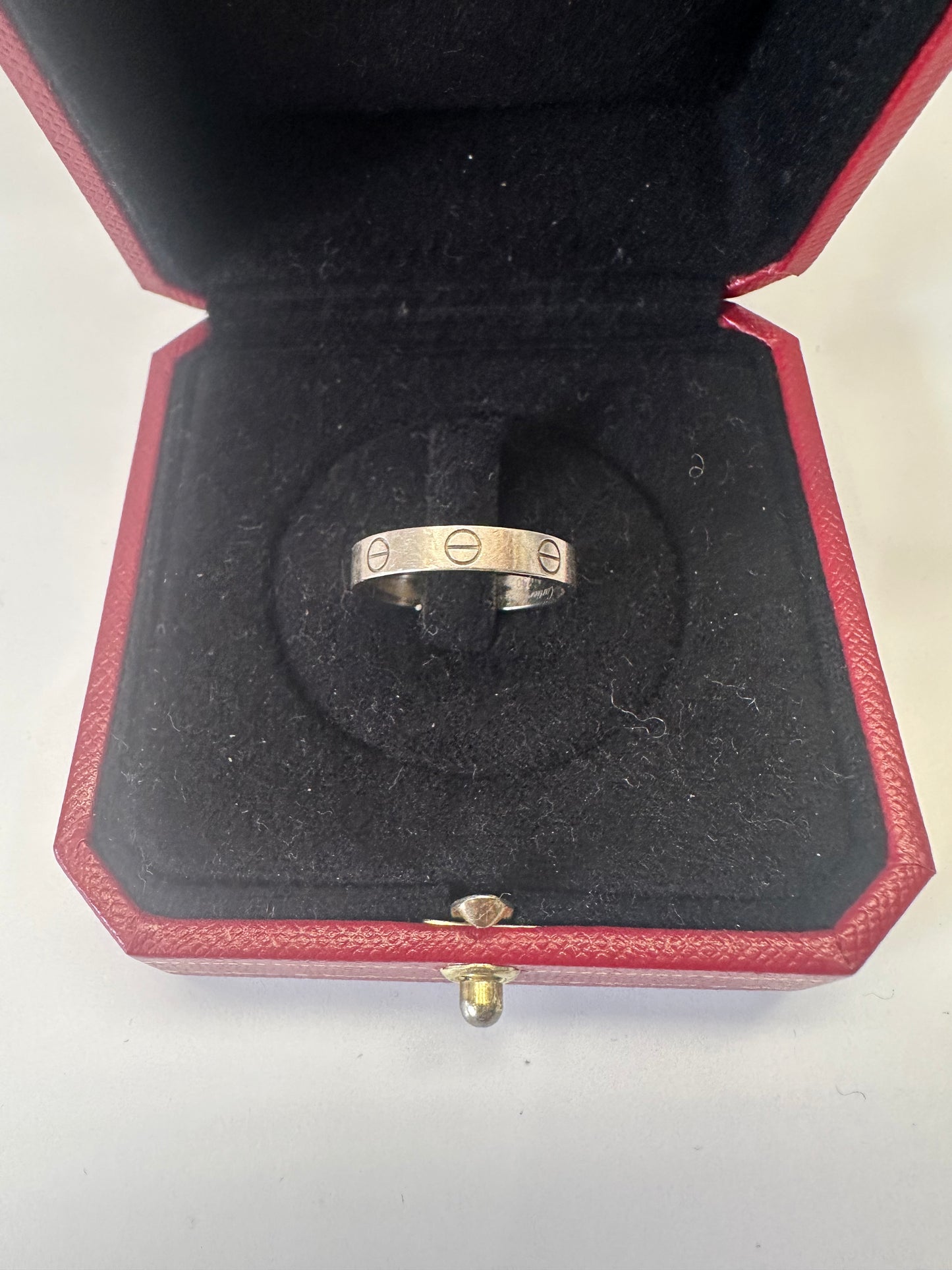 Cartier Love wedding band white gold size 54