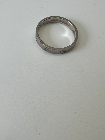 Cartier Love wedding band white gold size 54